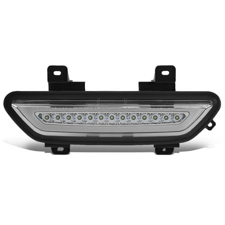 Backup Light Housing - For 2015 to 2018 Ford Mustang LED Neon Shape Third 3rd Tail Brake Light Reverse / Back Up Rear Fog Lamp Chrome Housing 16 17