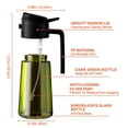 thumbnail image 4 of CXINYI 16 oz Glass Olive Oil Dispenser for Kitchen, 2 in 1 Oil Sprayer Bottle for Cooking, Salad, BBQ and Frying, Black and Green, 4 of 6