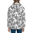 thumbnail image 6 of Rocae Hand Drawn Snake for Zip Up Hoodies for Teen Sweatshirt with Hood-Medium, 6 of 6