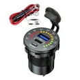thumbnail image 1 of 45W Dual USB Charger Socket with LED Voltmeter Switch PC Type C USB Socket, 1 of 9