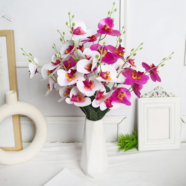 Avdolw Fleur Simulée Orchidée Arrangement de Fausses Fleurs pour Décorations de Salon Mariage Fête