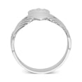 thumbnail image 2 of Bague Claddagh 14 Carats en Or Blanc pour Hommes, 2 of 5