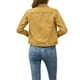 thumbnail image 3 of TRKIYQC Chaqueta de mezclilla ajustada básica para mujer, manga larga, color sólido, casual, con botones, bolsillo en el pecho, blusas vaqueras TRKIYQC moda, 3 of 5
