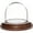 Dark Wood Base, variant on Plymor 1.875" x 1.875" Mini Glass Display Dome Cloche (Oak Veneer Base)
