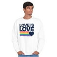 thumbnail image 5 of Vintage Love is Love Rainbow Heart Sweatshirt for Men or Women Brisco Brands L, 5 of 6