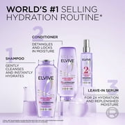 (6 pack) L'Oreal Paris Elvive Hyaluron Plump Hydrating Shampoo, 72H Intense Moisture, Squeeze, 13.5 fl oz