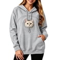 thumbnail image 2 of lcziwo Pet Pouch Hoodie for Cats Women Hoodies Oversized Dog Carrier Hooded Sweatshirt with Carrying Pockets 2026 Gray,XL, 2 of 9