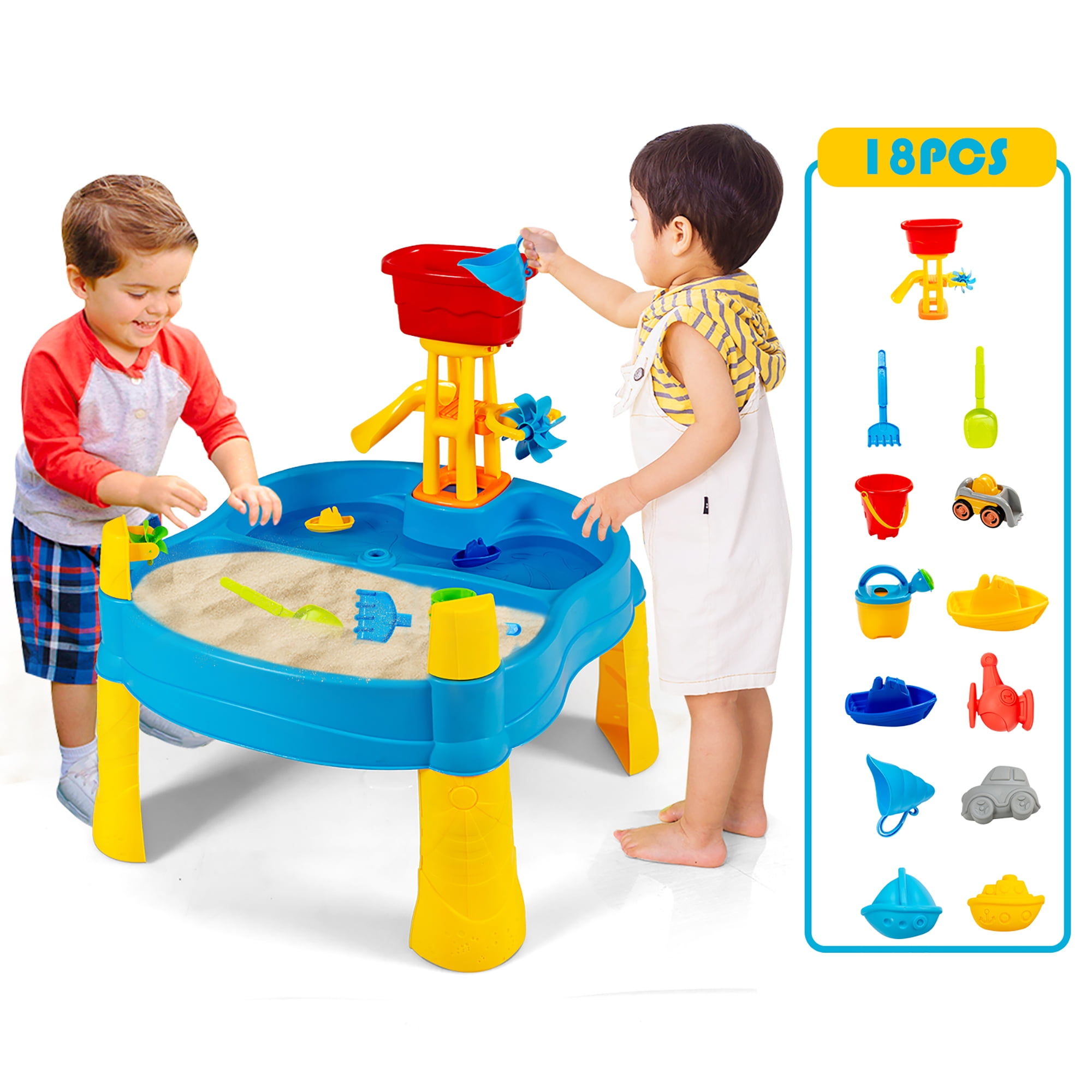 Kids Childrens Sand and Water Table Boys Girls Sandpit Outdoor Garden Play Set 