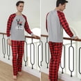 thumbnail image 3 of Matching Family Christmas Pajamas Women Men Plaid Deer Sleepwear Elk Clothes Pjs, 3 of 6