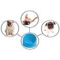 thumbnail image 2 of Dog Food Bowl Feeding Flat-Faced Dogs Pugs Bulldog Boxer Puppy Bull Slanted Blue, 2 of 6