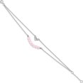 thumbnail image 2 of Sterling Silver Cz And Pink Glass Beads With 1In Ext. Bracelet Made In Thailand qg4910-6, 2 of 5
