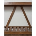 thumbnail image 3 of Bowery Hill A-Frame 52" Faux-Marble Top Wood Console Table in White/Walnut, 3 of 8