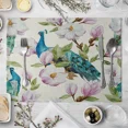 thumbnail image 5 of 2024 Placemat Cartoon Colorful Bird Pattern Linen Fabric Table Mats Family Dinner Tableware Kitchen Table Mat, 5 of 7