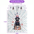 thumbnail image 5 of Happy 4th of July Patriotic Labrador Retriever Marching Band Uniform Balloons Fireworks Quilt Bedding Set Lab Dog Lover Gifts 1 Blanket Bed Cover 2 Pillowcases - 13009, 5 of 5