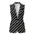 thumbnail image 2 of Uorisanigo Polka Dots Women's Jacket Vest Open Front Women's Suit Vest with Pockets V Neck Blazers Suit Vests Top Elegant Size S, 2 of 7