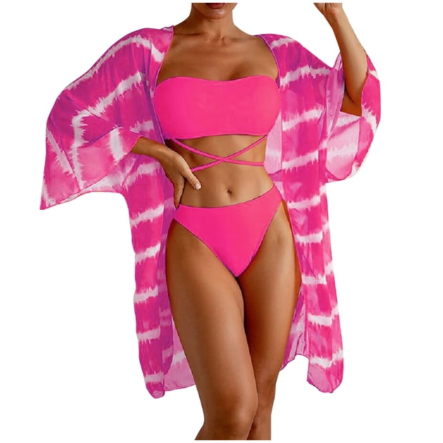 Birdeem Ensemble de Bikini Aguichant pour Femmes à Haut Contraste Solide
