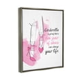 thumbnail image 3 of Stupell Industries Shoes Change Your Life Phrase Graphic Art Luster Gray Floating Framed Canvas Print Wall Art, Design by Alison Petrie, 3 of 6