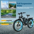 thumbnail image 4 of SMLRO ORLMS-V3 Electric Bike – 2000W Dual Motor, 48V 22.4Ah, 26" Fat Tires, Hydraulic Disc Brakes, Full Suspension, 4 of 5