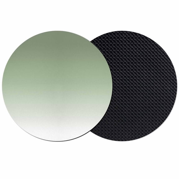 Sage Green Coasters Set of 2, Farmhouse Sage Green Ombre Absorbent Coasters for Drinks, Coaster for Bar Office Dining Coffee Table Accessories Decor, Non Slip Round Desk Coaster