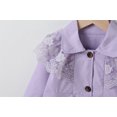 thumbnail image 3 of Vedolay Jean Jackets for Girl Girl's and Toddlers' Lightweight Print Zip-up Windbreaker Coat,Purple 2-3 Years, 3 of 5