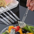thumbnail image 6 of 200Pcs Disposable Plastic Fruit Forks,4" Cocktail Picks Sticks, Mini Appetizer Dessert Food Cake Forks for Daily Use Set Toothpick Forks Portable Salad Fruit Forks(White), 6 of 7