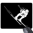 thumbnail image 1 of Black Sport Skiing Pattern Illustration Mouse Pad Non-Slip Rubber Mousepad Game Office, 1 of 3