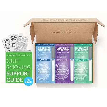 - Natural Quit Smoking Aid Habit Replacement / Alternative to Nicorette / Craving Relief Product to Help Stop Smoking / FREE Support Guide Included / Five Star - Harmless Cigarette Reviews