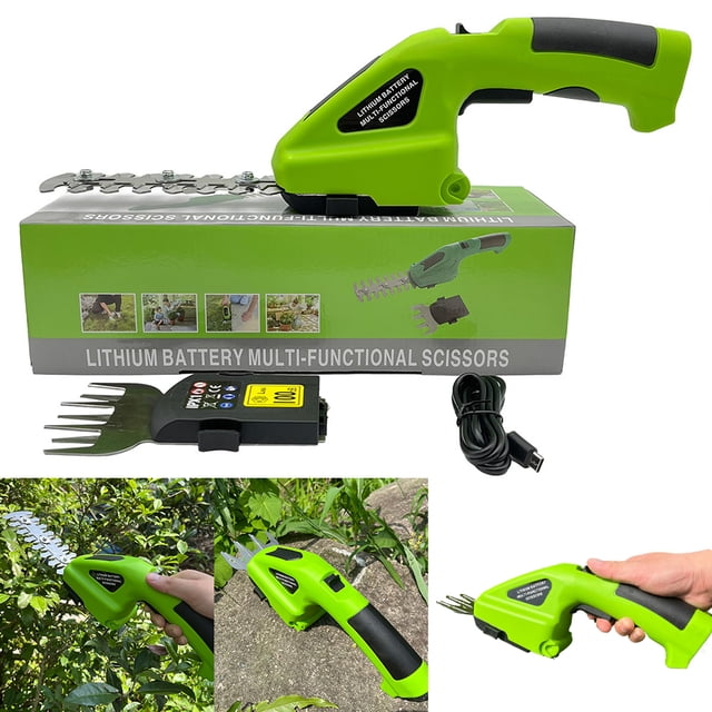 Cortadora Césped Tijeras Setos Inalámbricas 2 en 1 Eléctricas para Césped/jardín