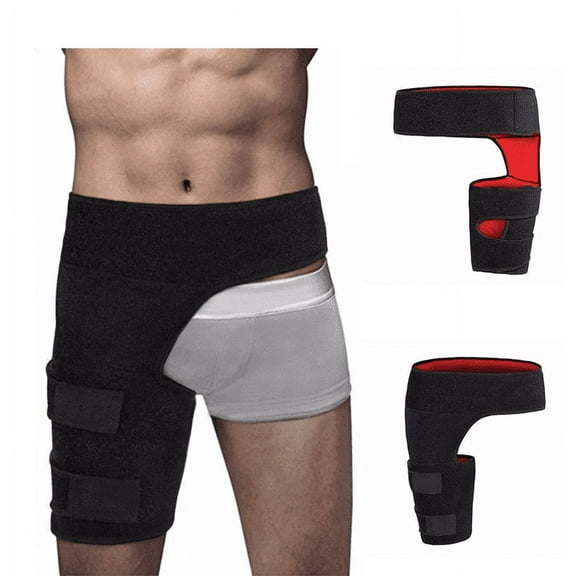 BOOBEAUTY Adjustable Non-slip Compression Groin Support Brace, Black