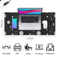 thumbnail image 5 of Long Mouse Pads for Desk,Black White Zodiac Sun Moon Pattern Desk Mats on Top Of Desks, Desk Mouse Pad Extra Large with 3mm Non-Slip Base and Stitched Edge for Gaming,Office,Work,Home 35.4"x15.7", 5 of 6