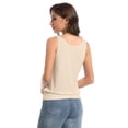 thumbnail image 2 of Women Banded Bottom Tank Tops Ribbed V Neck Sleeveless Casual Tops Summer Loose Fit Shirts, 2 of 6