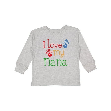 

Inktastic I Love My Nana Gift Toddler Boy or Toddler Girl Long Sleeve T-Shirt