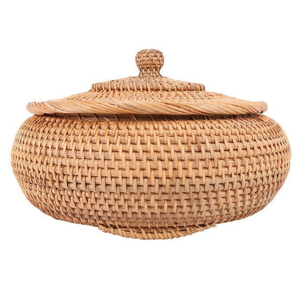 Rattan Boxes with Lid HandWoven Multi Wicker Tray with Durable Rattan