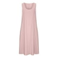 thumbnail image 4 of PENGXIANG Robes d'Été pour les Femmes Occasionnels en Vrac Sans Manches en Lin Débardeur Robe Midi, 4 of 6