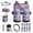 Blue and Pink - Cat, variant on LedBack Bird Print Car Interior Cover Full Set 15Pcs Car Front and Rear Seat Covers with Steering Wheel Cover Safety Belt Pads Rear View Mirror Protector, Easy to Install