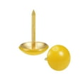 thumbnail image 4 of Uxcell 0.43''x0.67'' Upholstery Nails Tacks Round Head Thumb Push Pins Iron Yellow 100Pcs, 4 of 5