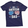 thumbnail image 5 of Men's Father's Day 4th of July All American dad T-shirt Patriotic USA American father Daddy Gift Tee (Medium Military Green), 5 of 7