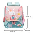 thumbnail image 4 of CHAO Bonita mochila para niños pequeños con bolsillo lateral, mochila escolar con dibujos de animales para niños y niñas, bolsa de viaje, material para guardería, color rosa claro, 4 of 4