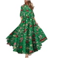 thumbnail image 2 of Weiqiqre Robe Femme Robe Bohème en Mousseline à Imprimé Floral Longue Robes de Soirée Grande Taille Mi-Mollet à Manches Courtes, 2 of 6