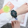 thumbnail image 4 of Womens Digital Sports Watch 5ATM Waterproof Watch LED Light Large Face Analog Multifunctional Wrist Watches with Alarm Stopwatch Calendar Hourly Chime, 4 of 6