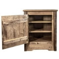 thumbnail image 4 of Pemberly Row Solid Wood Accent Cabinet with Engraved Elk in Brown, 4 of 6