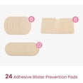 thumbnail image 6 of Welnove Moleskin Adhesive Pads for Feet - Extra Thick, Strong Adhesive Blister Prevention for Heel & Ball of Foot - Beige, 24 Pcs, 3 Shapes, 6 of 7