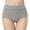 Grey, variant on 3 Pack Underwear Women Breathable Mid High Waist Seamless Plus Size Panties,Khaki,3XL
