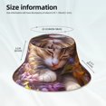 thumbnail image 3 of Balery Cute Cat Sunflower Sombreros para el sol para hombre y mujer, sombrero de pescador con UPF 50+, 3 of 6