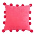 thumbnail image 1 of Cojín Decorativo Home Trends Cuadrado Pompones Rosa, 1 of 4
