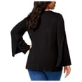 thumbnail image 2 of NY Collection Plus Size Tie Hem Tunic Black 1X, 2 of 2