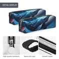 thumbnail image 4 of Disketp Colorful Ocean Whale Estuche de Lápices de Cuero con Cierre, Estuche Compacto para Papelería, Bolígrafos y Accesorios Pequeños, 4 of 7
