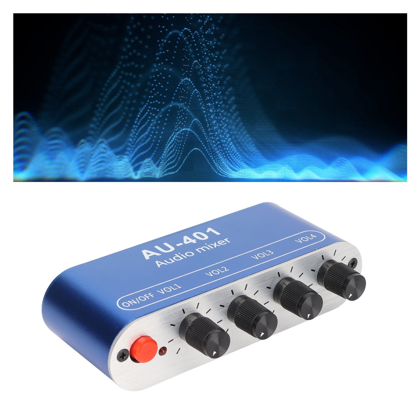 Mini Stereo Mixer 4 in 1 Out Volume Adjustment Sound Selector Amplifier for PC Laptop Headphone ,Multi Modes
