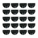 thumbnail image 3 of Juego de 20 conectores de cubo de alambre, piezas de repuesto, cubos de almacenamiento de alambre para almacenamiento Semicírculo negro, 3 of 4