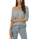 thumbnail image 1 of INSPIRE CHIC Suéter ligero de manga larga con cuello en V de punto waffle para mujer, color gris, 1 of 6